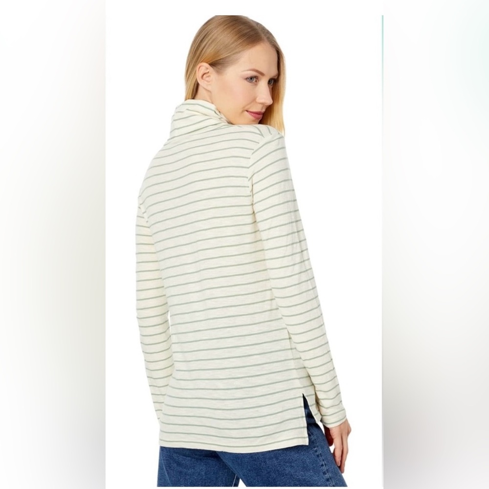 Madewell Esme Stripe Whisper Cotton Turtleneck - Size M